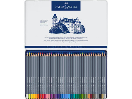 FABER-CASTELL Crayons de couleur aquarellables GOLDFABER