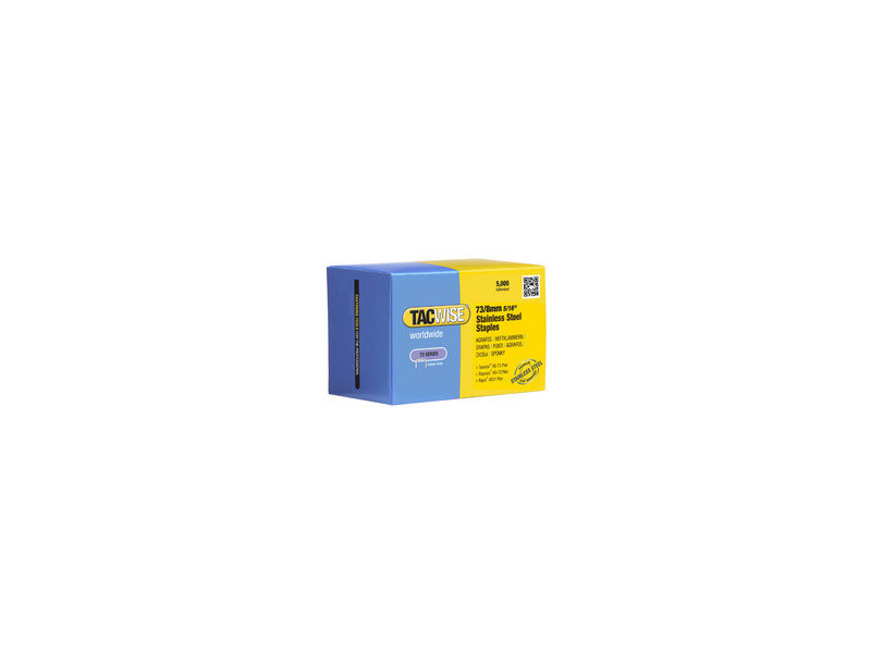 TACWISE Agrafes 73/8 mm, acier inoxydable, 5.000 pièces