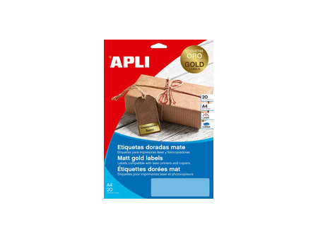 APLI Etiquette, métallisé, 63,5 x 29,6 mm, or