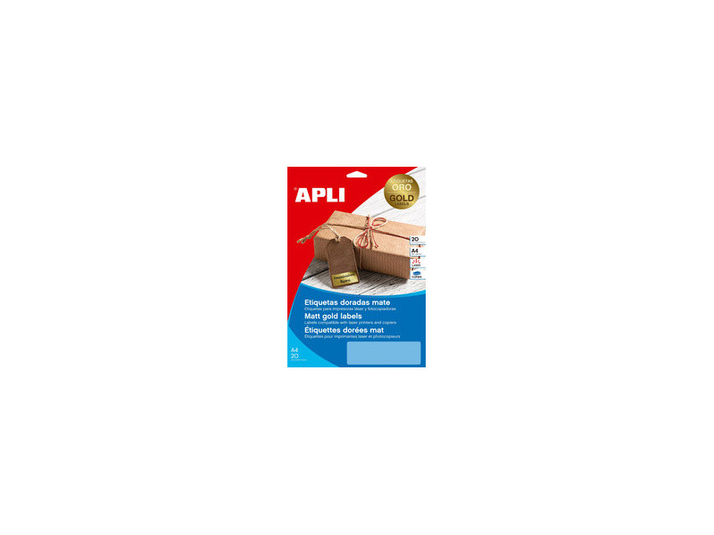APLI Etiquette, métallisé, 63,5 x 29,6 mm, or