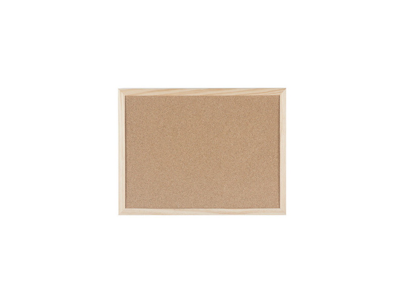 Bi-Office Tableau en liège avec cadre en bois, 400 x 300 mm