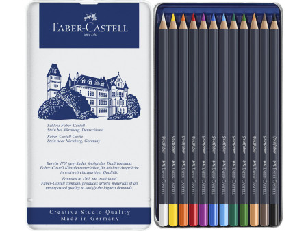 FABER-CASTELL Crayons de couleur GOLDFABER, étui en métal