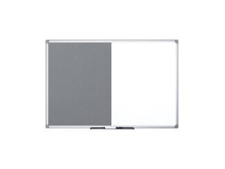 Bi-Office Tableau mixte, tableau blanc / feutre, bleu