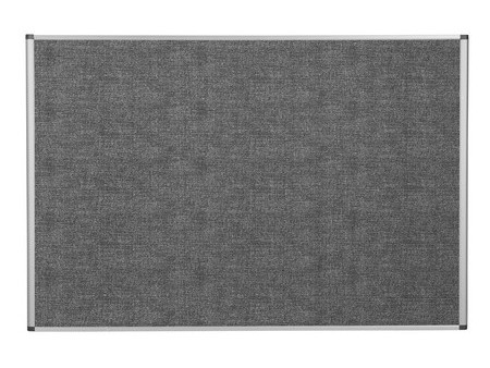 Bi-Office Tableau en textile, isolant phonique, gris
