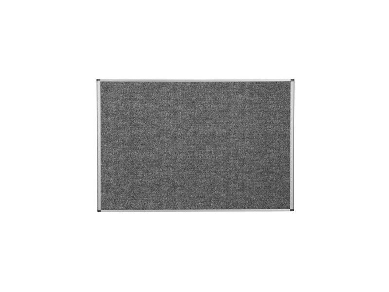Bi-Office Tableau en textile, isolant phonique, gris