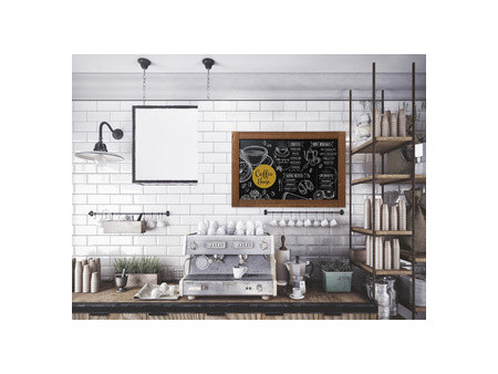 Bi-Office Tableau noir, rustique, 1.200 x 900 mm, marron