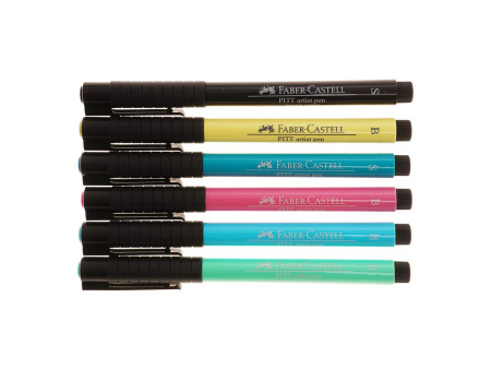 FABER-CASTELL Feutre PITT artist pen, étui de 6