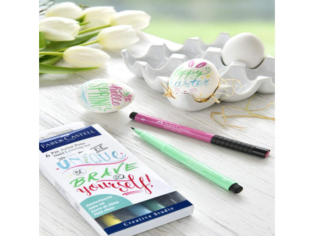 FABER-CASTELL Feutre PITT artist pen, étui de 6