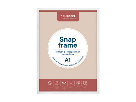 EUROPEL Cadre porte-affiche premium+, A3, blanc