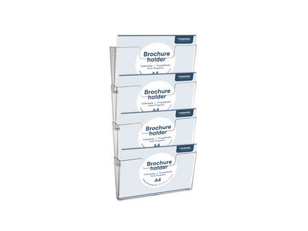 EUROPEL Porte-brochures mural, A4 paysage, transparent