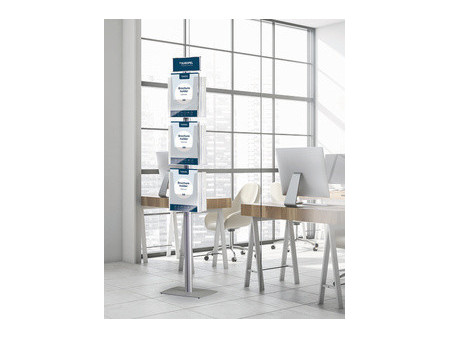 EUROPEL Porte-brochures sur pied, A4, 6 compartiments