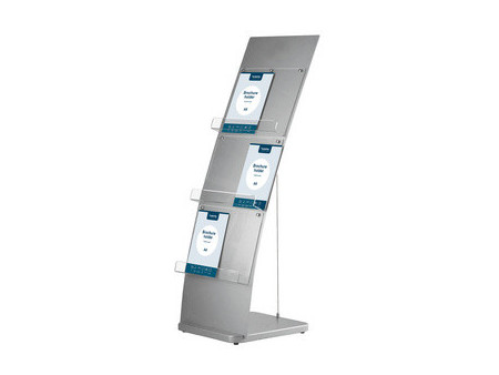 EUROPEL Porte-brochures sur pied, A4, 6 compartiments