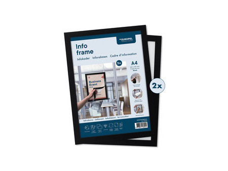 EUROPEL Cadre magnétique INFO FRAME, A4, rouge