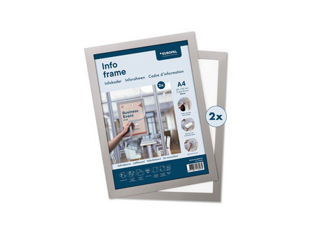 EUROPEL Cadre magnétique INFO FRAME, A4, rouge