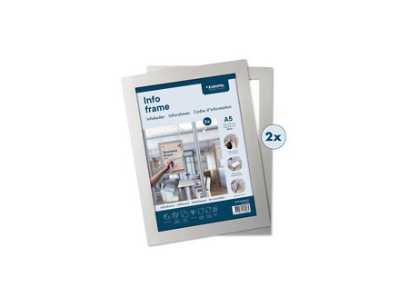 EUROPEL Cadre magnétique INFO FRAME, A5, argent