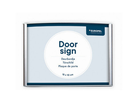EUROPEL Plaque de porte, 150 x 100 mm, argent