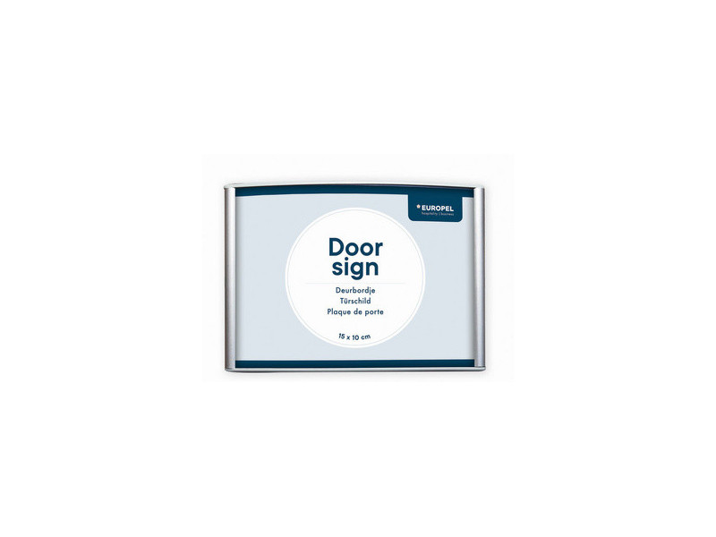 EUROPEL Plaque de porte, 150 x 100 mm, argent