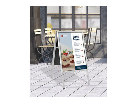 EUROPEL Panneau trottoir CLASSIC, B1, argent