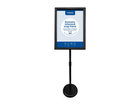 EUROPEL Porte-affiche sur pied ECONOMY + cadre, A3, noir
