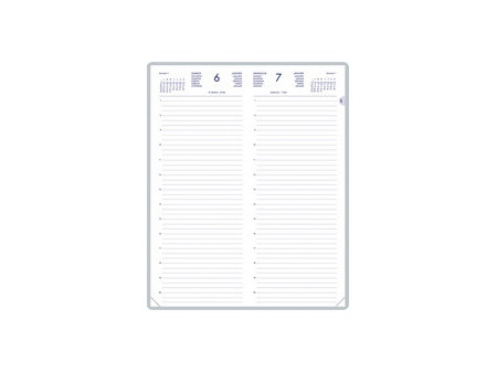 LECAS Agenda journalier Long Travers 2027, 140 x 350 mm,noir