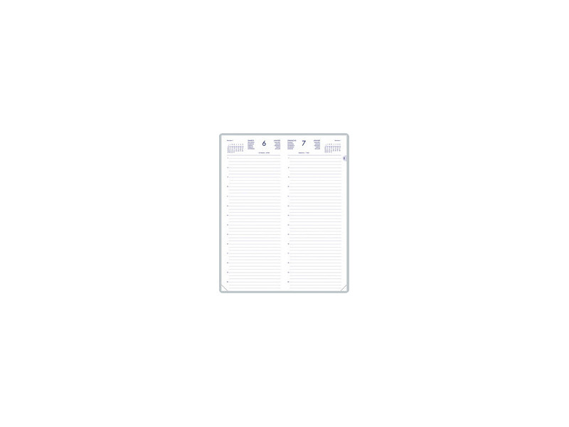 LECAS Agenda journalier Long Travers 2027, 140 x 350 mm,noir