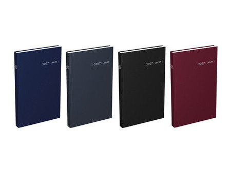 LECAS Agenda Carré 1 jour Travers, 140 x 220 mm, 2027, noir