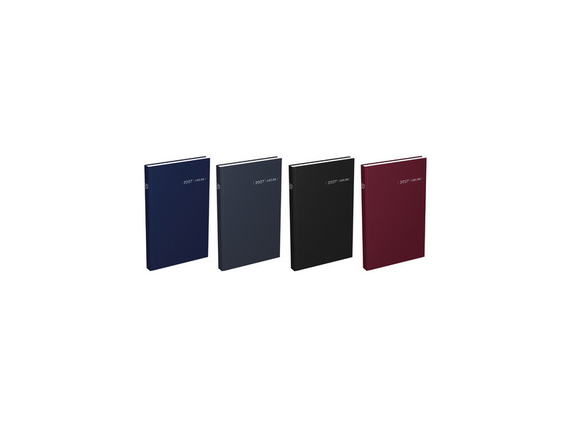 LECAS Agenda Carré 1 jour Travers, 140 x 220 mm, 2027, noir