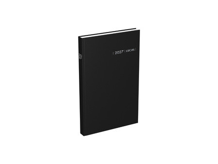 LECAS Agenda Carré 1 jour Travers, 140 x 220 mm, 2027, noir