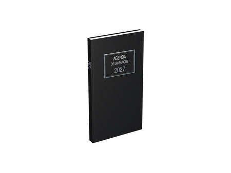 LECAS Agenda de la Banque Long, 150 x 340 mm, 2027, noir
