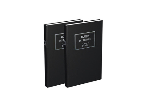 LECAS Agenda de la Banque Long 2027, 150 x 340 mm, 2 volumes