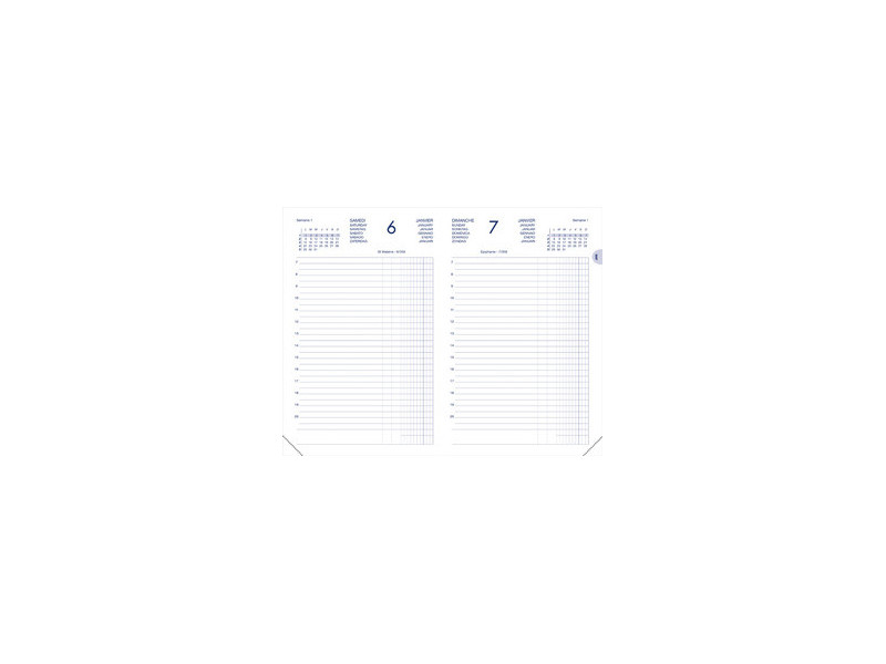 LECAS Agenda journalier Comptoir, 2027, 150 x 270 mm, noir