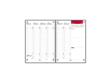 Oxford Agenda semainier Office, 150 x 210 mm, 2027, gris