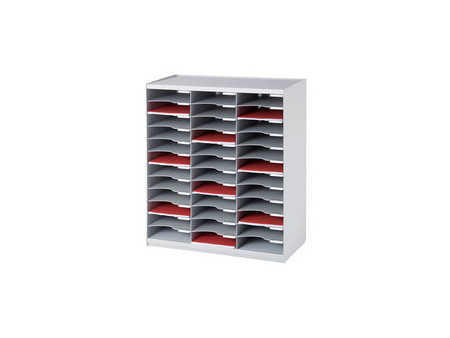 PAPERFLOW Trieur monobloc, 36 compartiments, gris