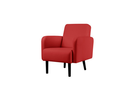 PAPERFLOW Fauteuil LISBOA, habillage simili cuir, rouge