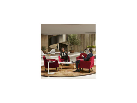 PAPERFLOW Fauteuil LISBOA, habillage simili cuir, rouge