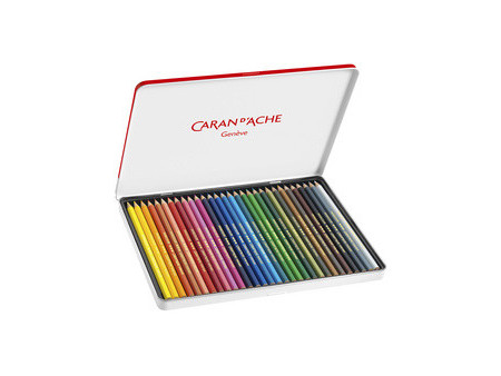 CARAN D'ACHE Crayons de couleur SWISSCOLOR, étui métal de 18