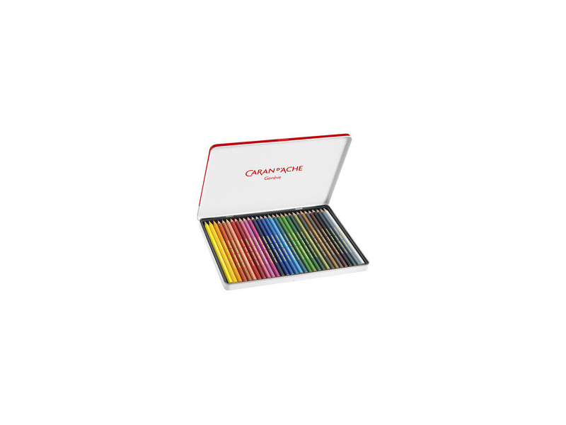 CARAN D'ACHE Crayons de couleur SWISSCOLOR, étui métal de 18