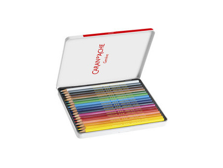 CARAN D'ACHE Crayons de couleur SWISSCOLOR, étui métal de 30