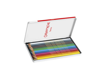 CARAN D'ACHE Crayons de couleur SWISSCOLOR, étui métal de 30