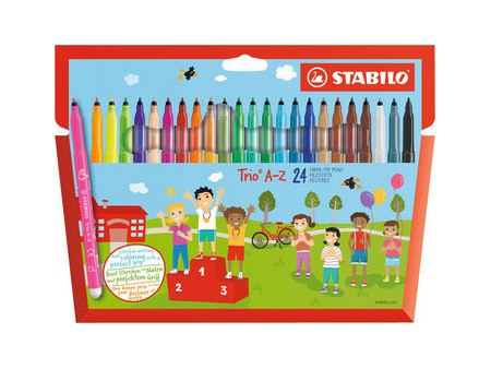 STABILO Feutre Trio A-Z, étui en carton de 12