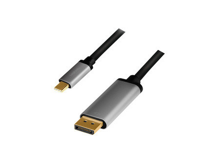 LogiLink Câble USB, fiche mâle USB-C-mâle DP, 1,8 m