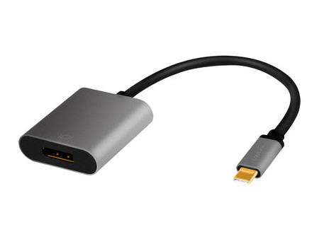 LogiLink Câble adaptateur USB-C - Displayport, noir/gris
