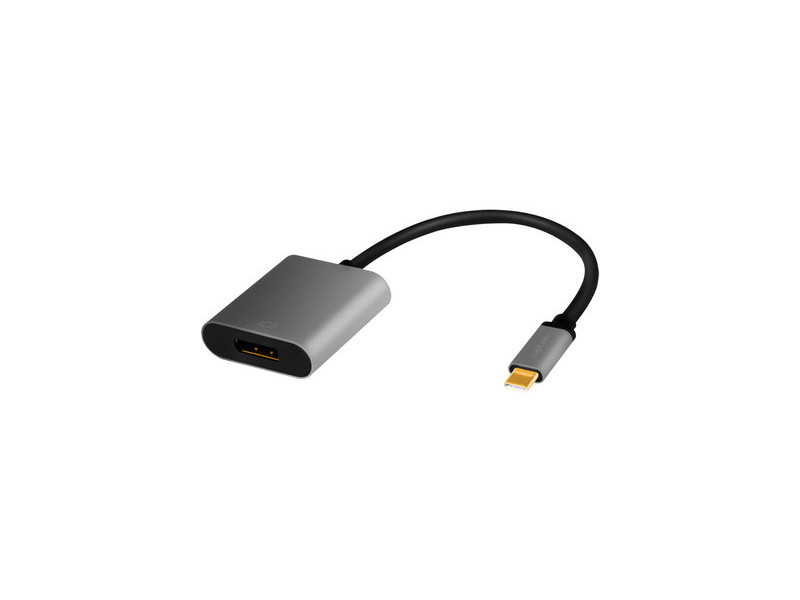 LogiLink Câble adaptateur USB-C - Displayport, noir/gris