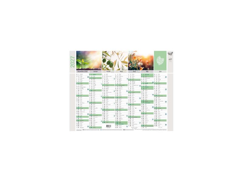 QUO VADIS Calendrier mural 'Equology', 430 x 335 mm, 2027