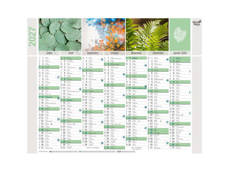 QUO VADIS Calendrier mural 'Equology', 550 x 405 mm, 2027