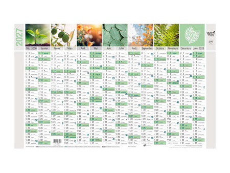 QUO VADIS Calendrier mural 'Equology', 650 x 430 mm, 2027
