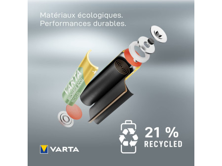VARTA Pile NiMH 'RECHARGE ACCU Recycled', Micro AAA, 800 mAh
