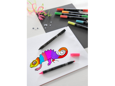 FABER-CASTELL Feutre double pointe, étui de 20