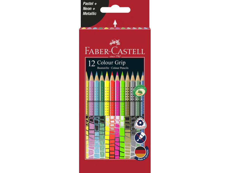 FABER-CASTELL Crayon de couleur triangulaire Colour GRIP