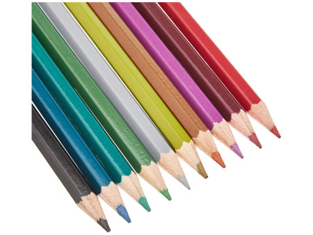 FABER-CASTELL Crayons de couleur hexagonaux métallique, étui